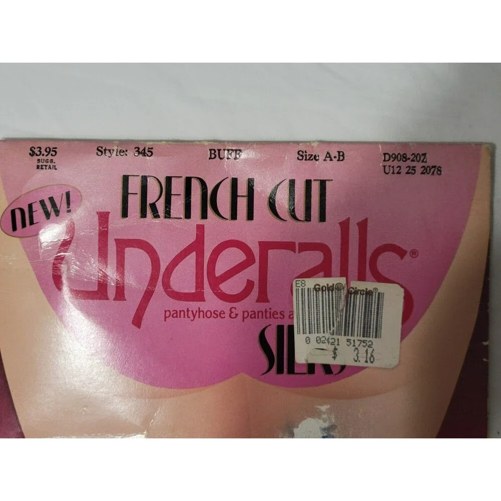 Vintage Hanes French Cut Underalls Silks Pantyhose & Panties Size A-B Buff